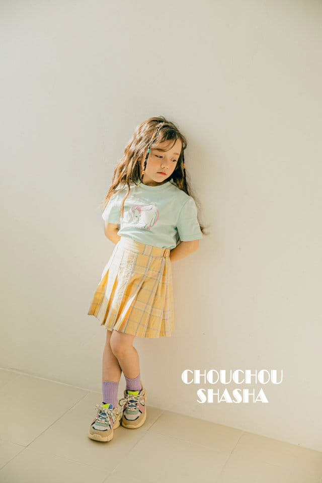 Chouchou Shasha - Korean Children Fashion - #minifashionista - New Check Skirt - 7