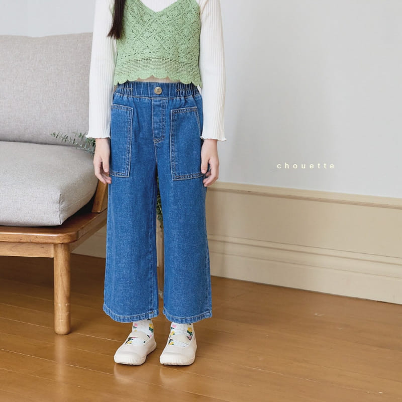 Chouette - Korean Children Fashion - #childofig - Pocket Wide Jeans - 5