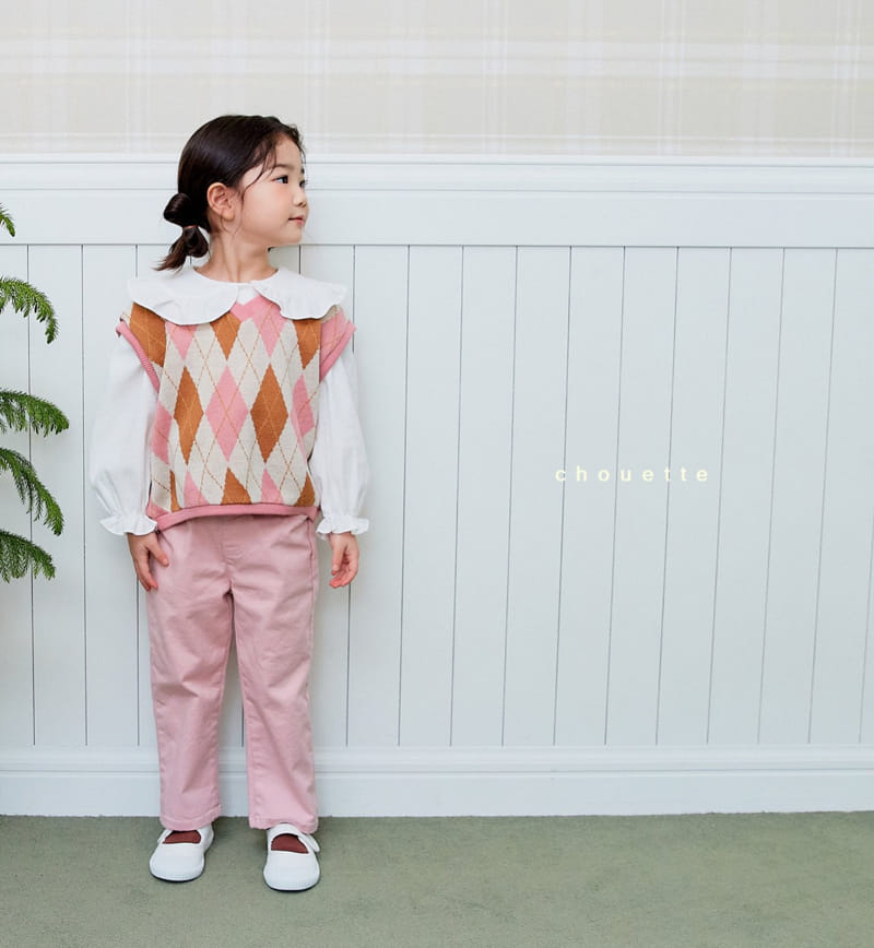 Chouette - Korean Children Fashion - #childofig - Argyle Knit Vest - 2