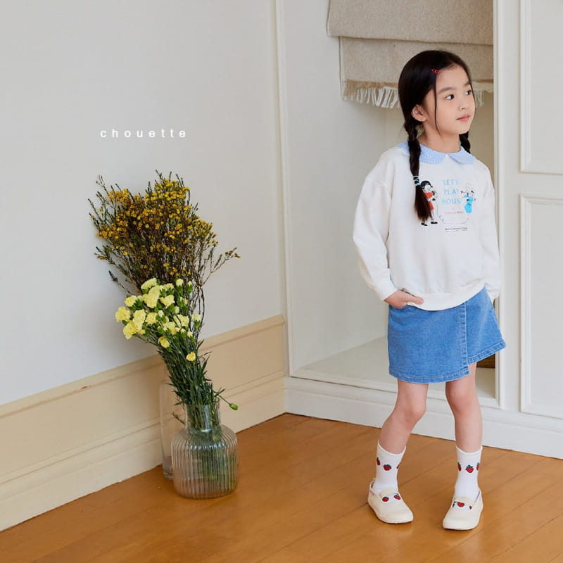 Chouette - Korean Children Fashion - #childrensboutique - Denim Wrap Curot Pants