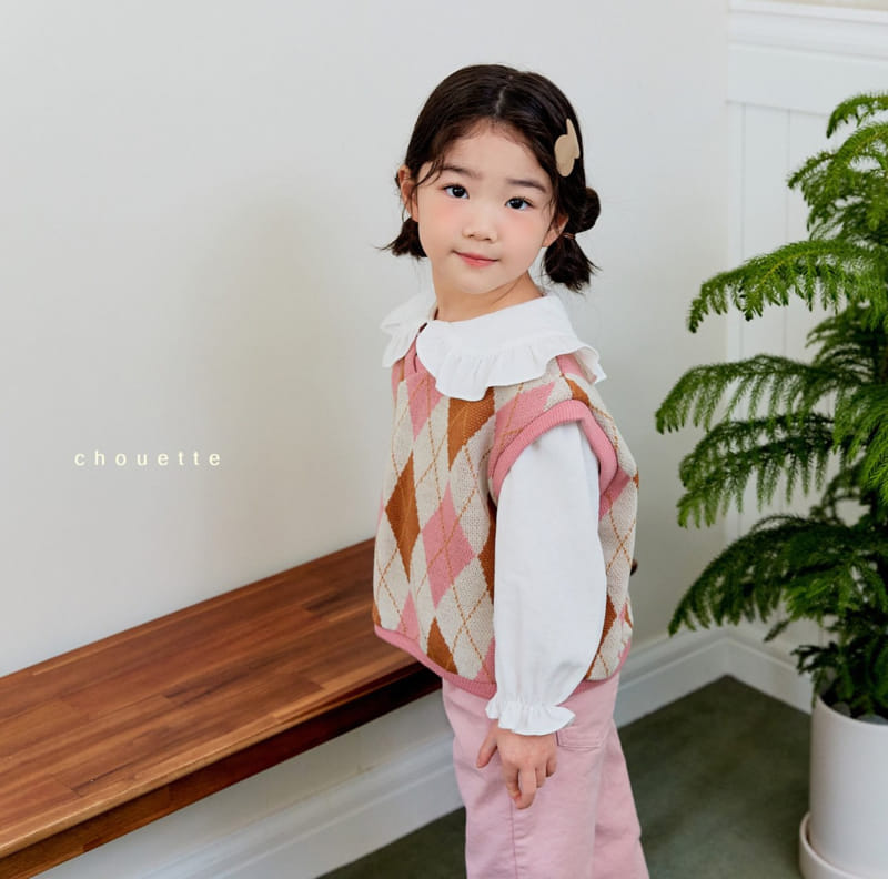 Chouette - Korean Children Fashion - #discoveringself - Argyle Knit Vest - 6