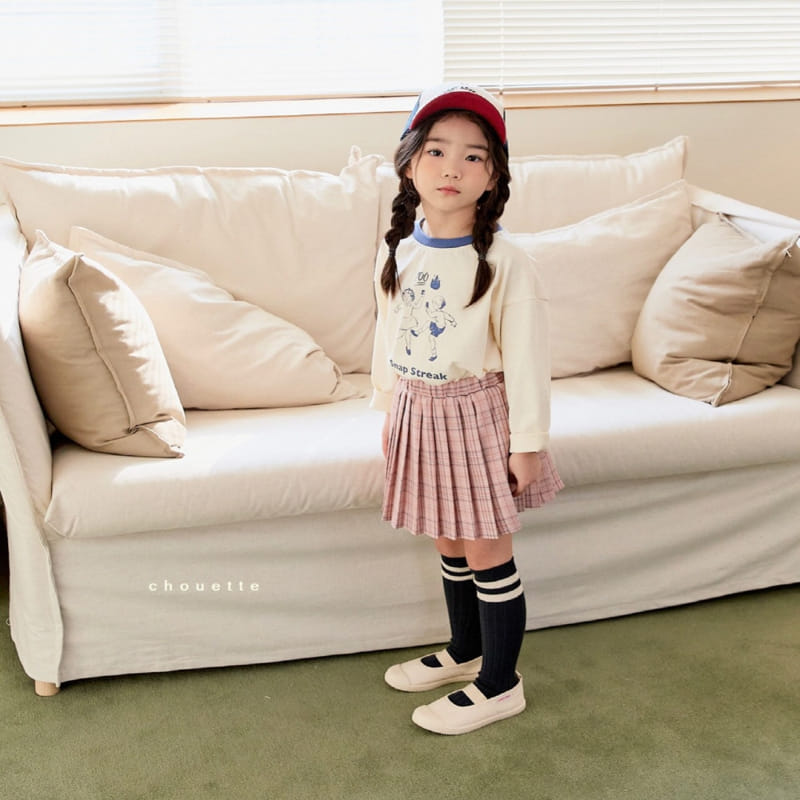 Chouette - Korean Children Fashion - #kidsshorts - Check Wrinkle Skirt