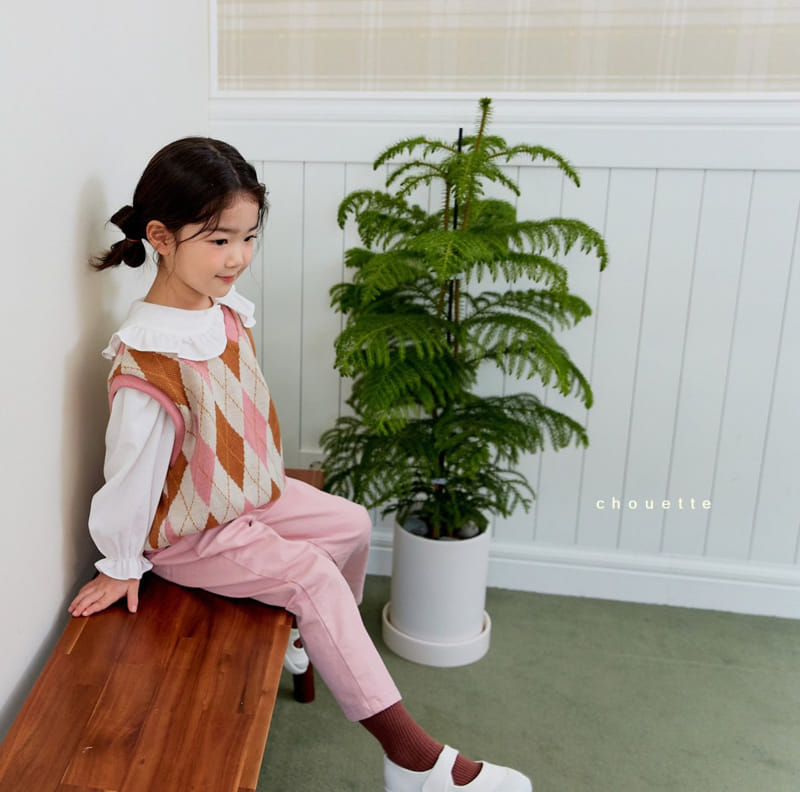 Chouette - Korean Children Fashion - #kidsshorts - Argyle Knit Vest - 8