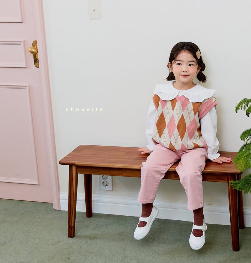 Chouette - Korean Children Fashion - #kidsstore - Argyle Knit Vest - 9