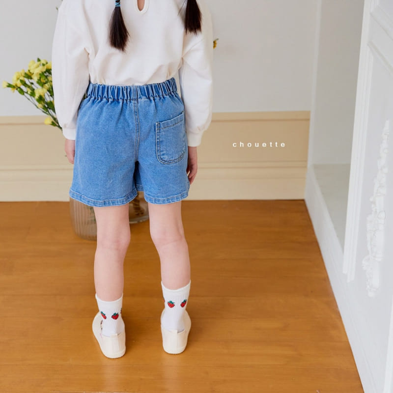 Chouette - Korean Children Fashion - #kidzfashiontrend - Denim Wrap Curot Pants - 7