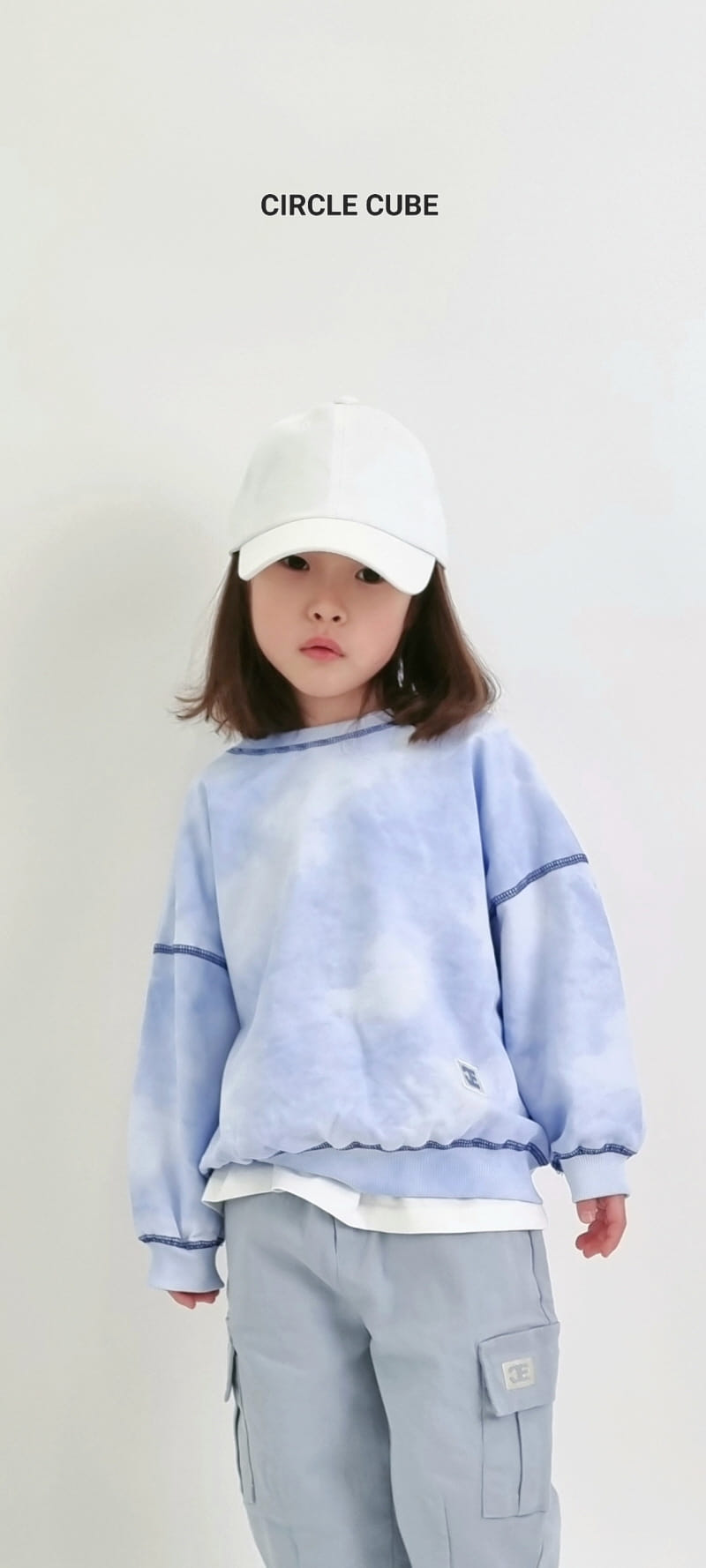 Circle Cube - Korean Children Fashion - #designkidswear - Sky Sweatshirt - 10