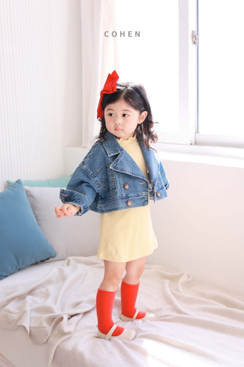 Cohen - Korean Children Fashion - #Kfashion4kids - Denim Short Jacket - 8