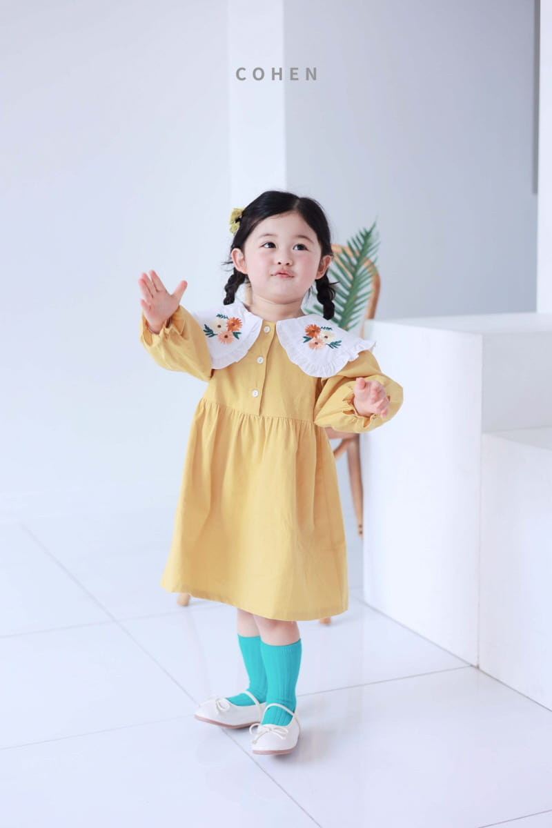 Cohen - Korean Children Fashion - #childrensboutique - Embrodiery Button One-piece - 12