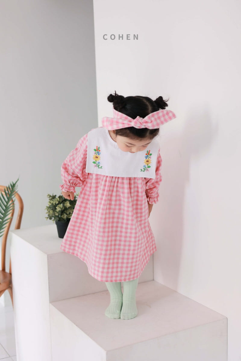 Cohen - Korean Children Fashion - #childrensboutique - Check Embrodiery One-piece - 8