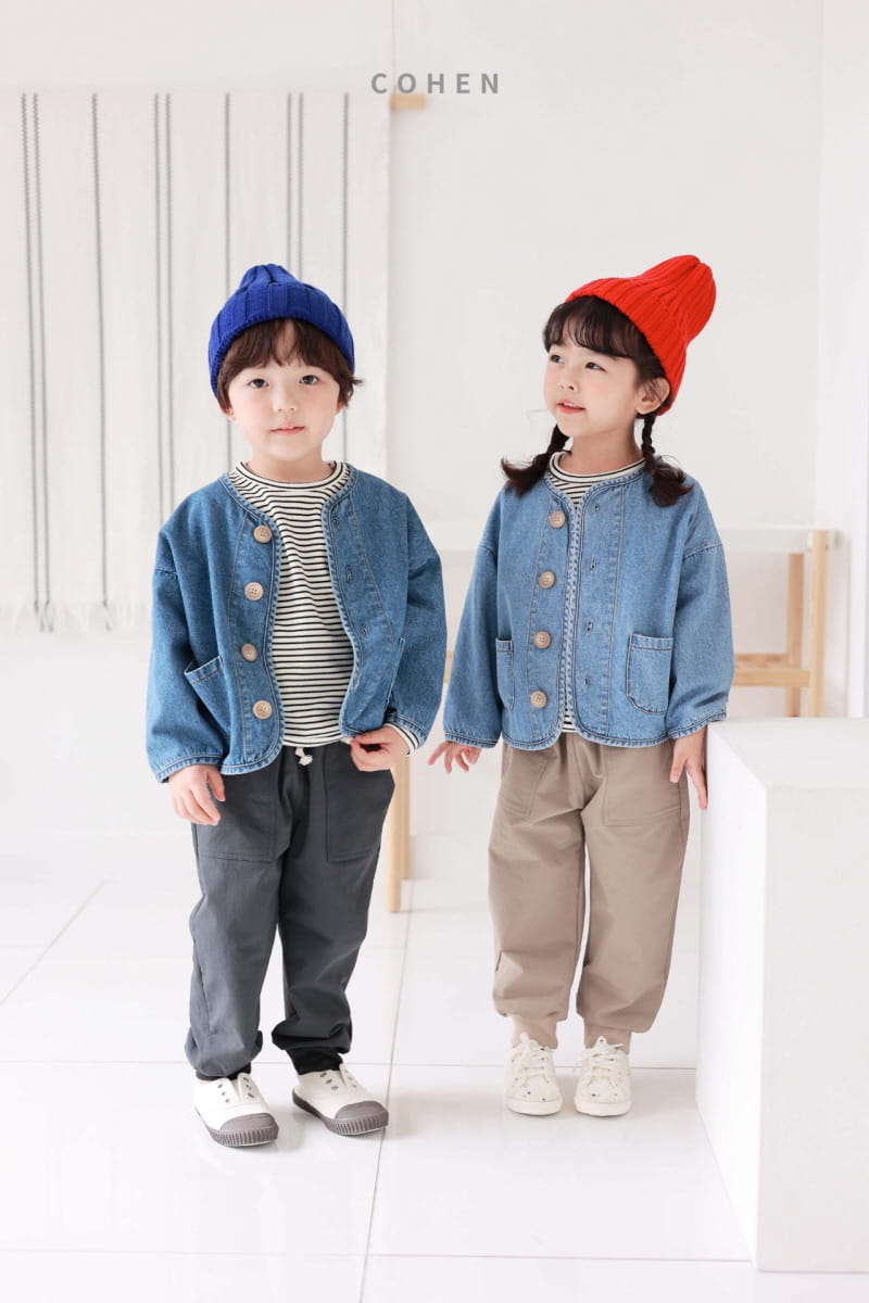 Cohen - Korean Children Fashion - #designkidswear - Smile Denim Jacket - 8