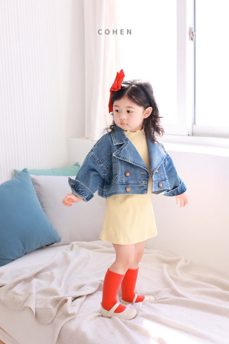 Cohen - Korean Children Fashion - #designkidswear - Denim Short Jacket - 2