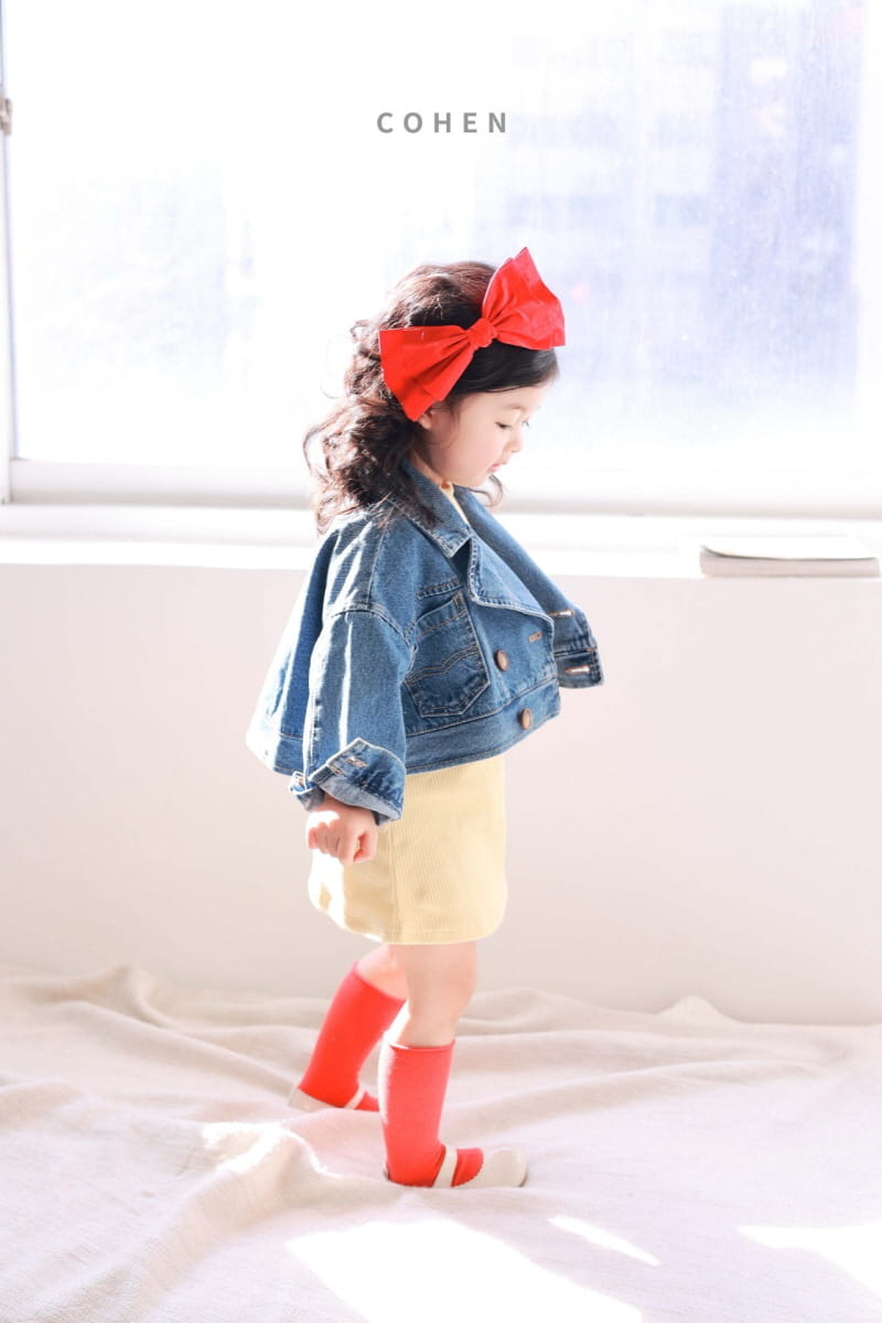 Cohen - Korean Children Fashion - #discoveringself - Denim Short Jacket - 3