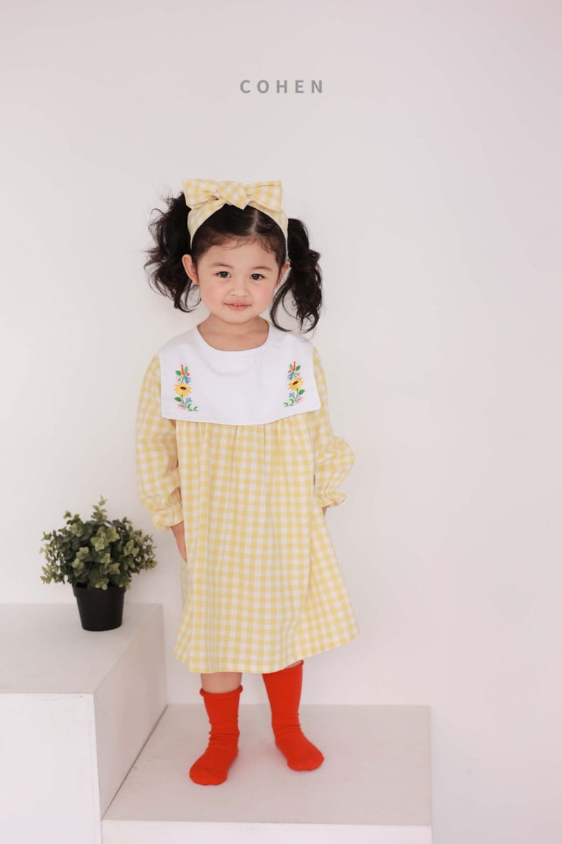 Cohen - Korean Children Fashion - #fashionkids - Check Embrodiery One-piece - 11