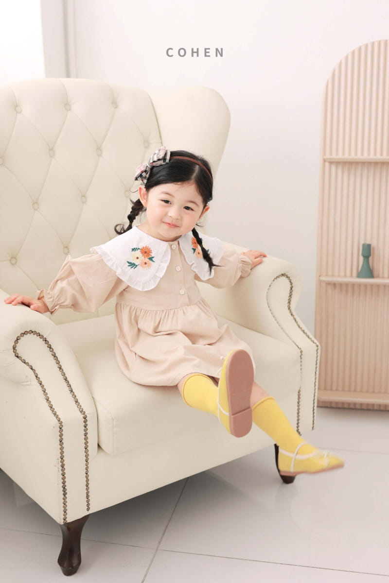 Cohen - Korean Children Fashion - #kidsshorts - Embrodiery Button One-piece - 2
