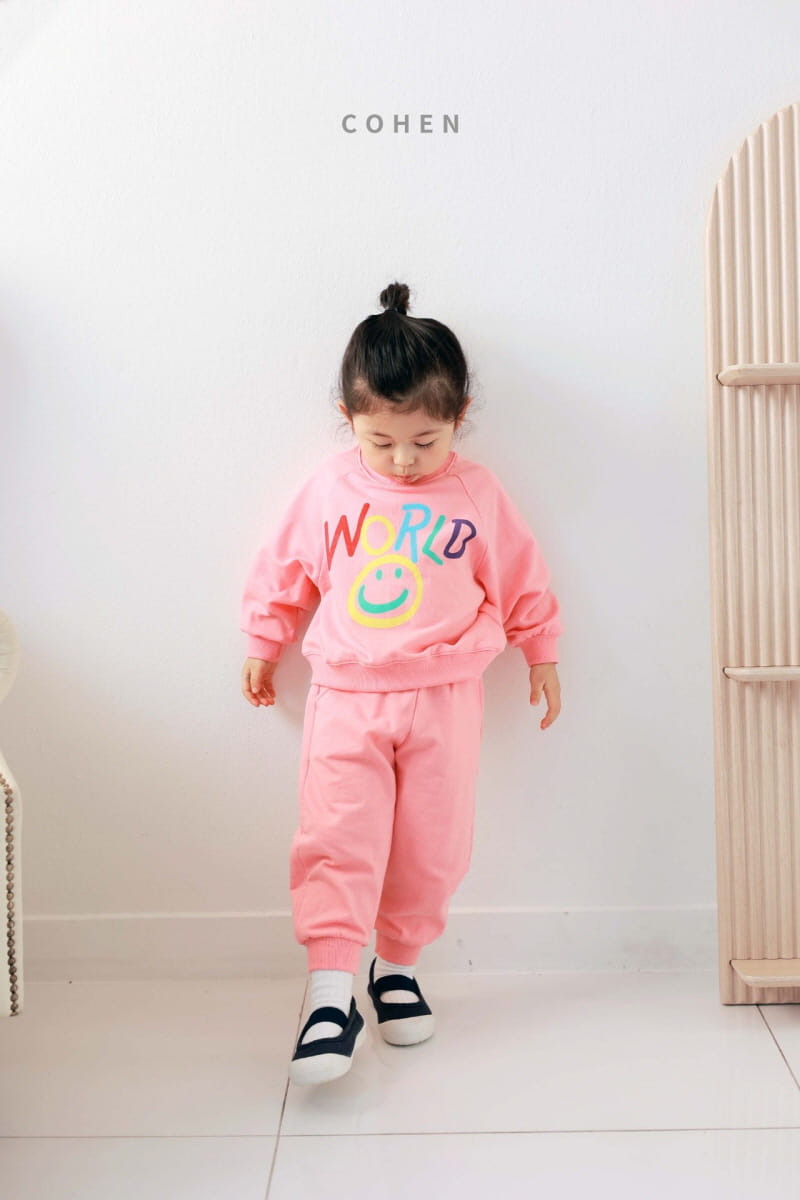 Cohen - Korean Children Fashion - #kidsstore - Smile Top Bottom Set - 2