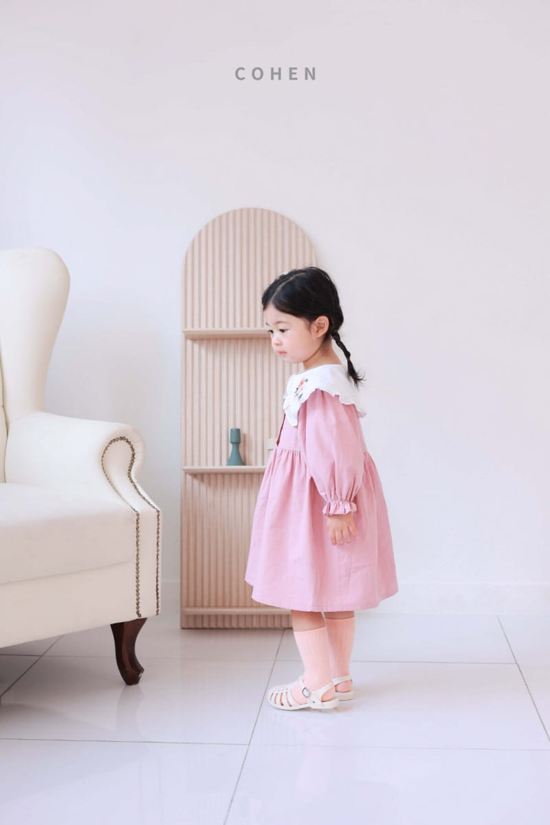 Cohen - Korean Children Fashion - #littlefashionista - Embrodiery Button One-piece - 6