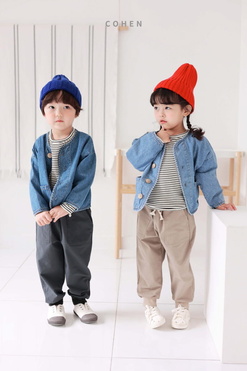Cohen - Korean Children Fashion - #minifashionista - Smile Denim Jacket