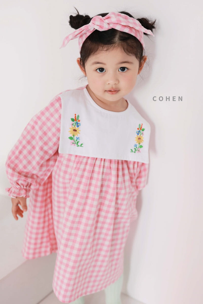 Cohen - Korean Children Fashion - #magicofchildhood - Check Embrodiery One-piece - 4