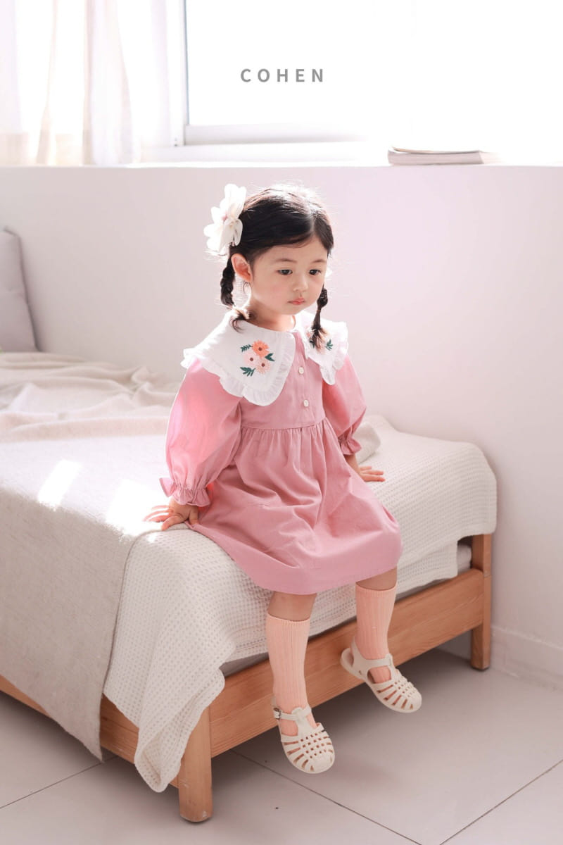 Cohen - Korean Children Fashion - #prettylittlegirls - Embrodiery Button One-piece - 9