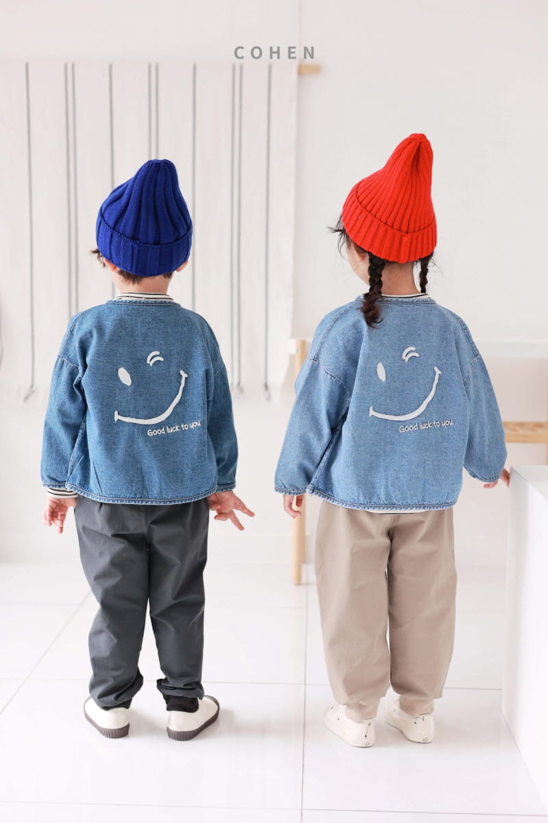 Cohen - Korean Children Fashion - #todddlerfashion - Smile Denim Jacket - 4