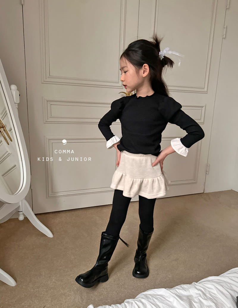 Comma - Korean Children Fashion - #childofig - Rib Sleeve Tee - 8