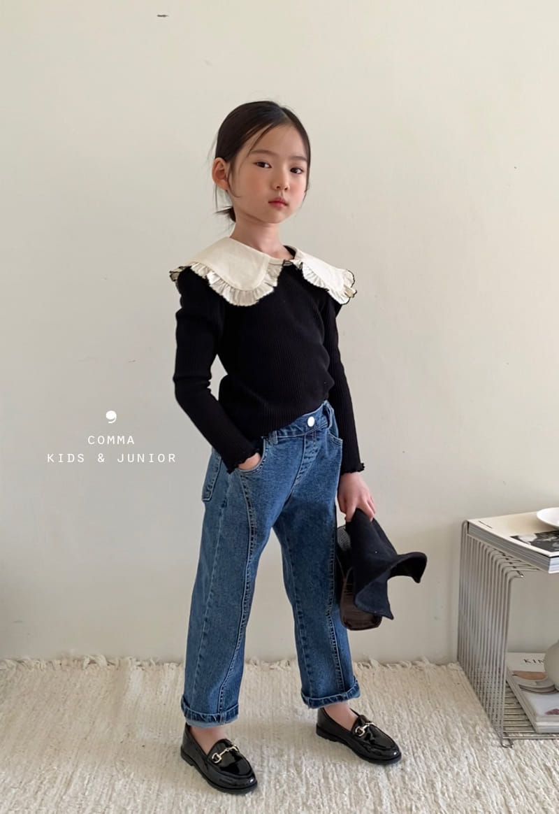 Comma - Korean Children Fashion - #childofig - Collar Puff Tee
