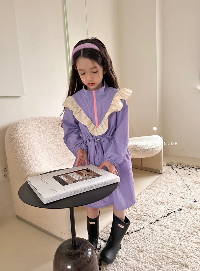Comma - Korean Children Fashion - #childofig - V Frill One-piece