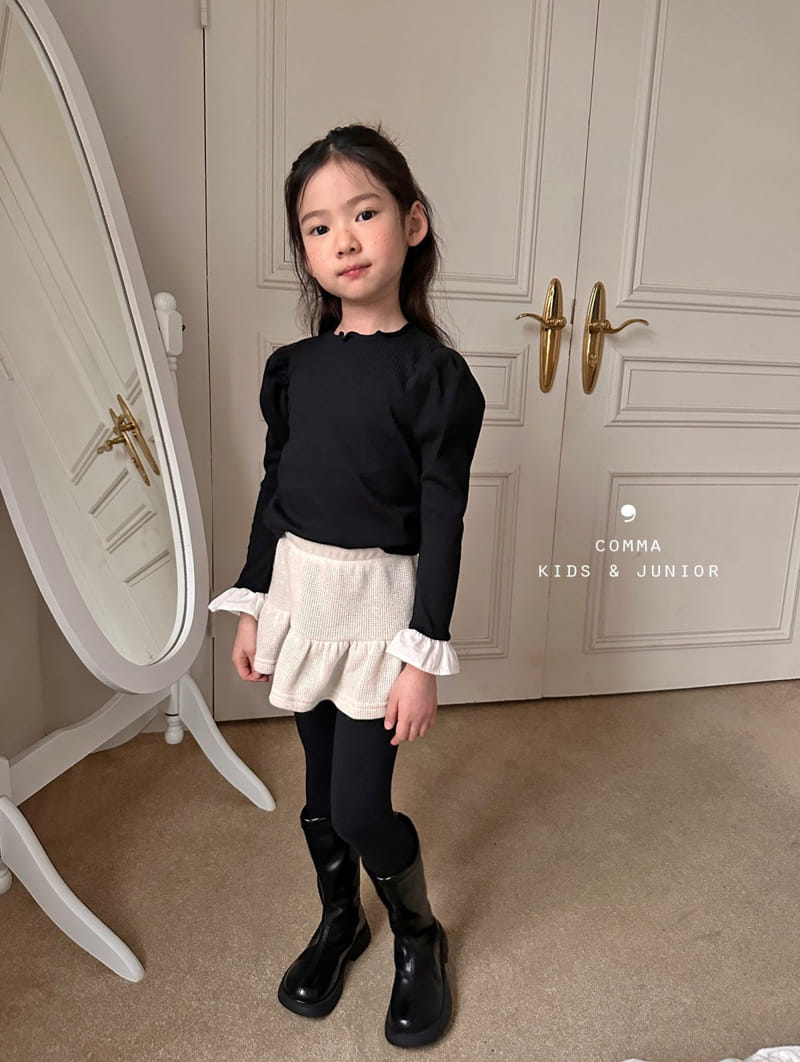 Comma - Korean Children Fashion - #childrensboutique - Rib Sleeve Tee - 9