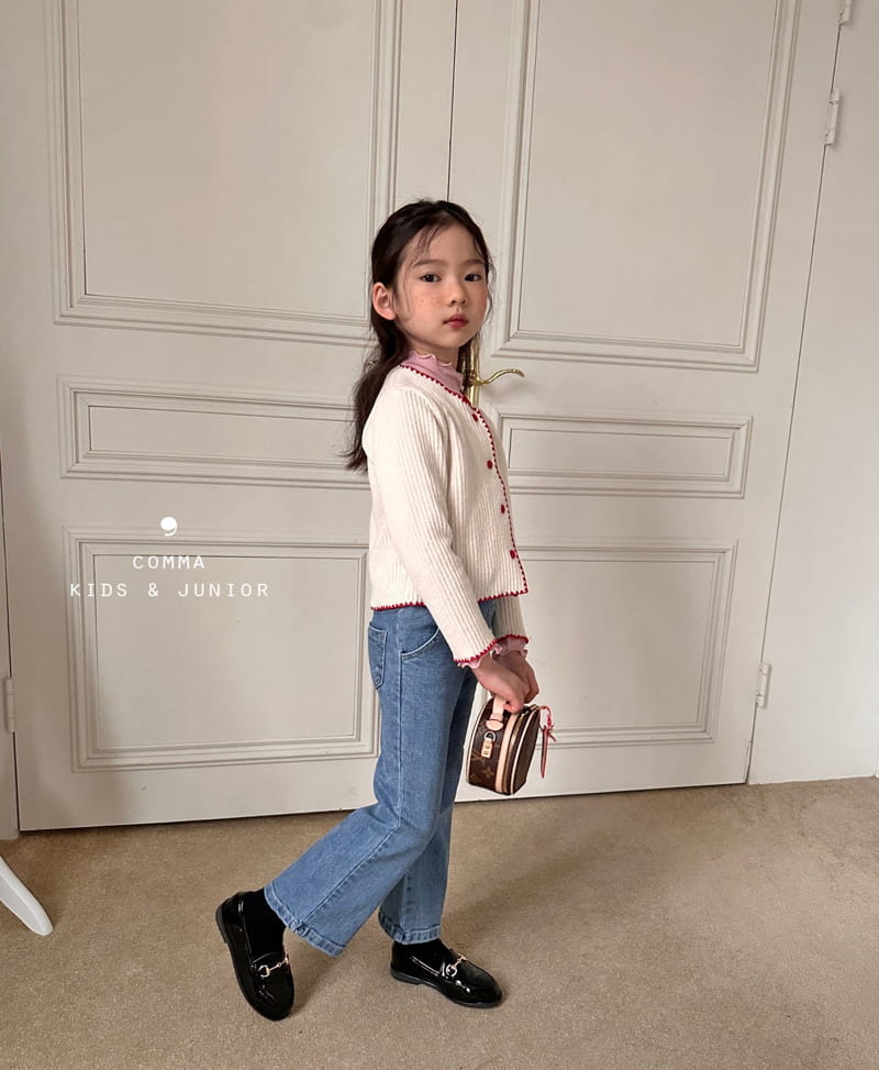 Comma - Korean Children Fashion - #childrensboutique - Denim Bootscut Pants - 9