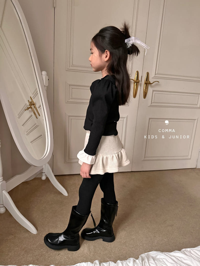 Comma - Korean Children Fashion - #designkidswear - Rib Sleeve Tee - 10