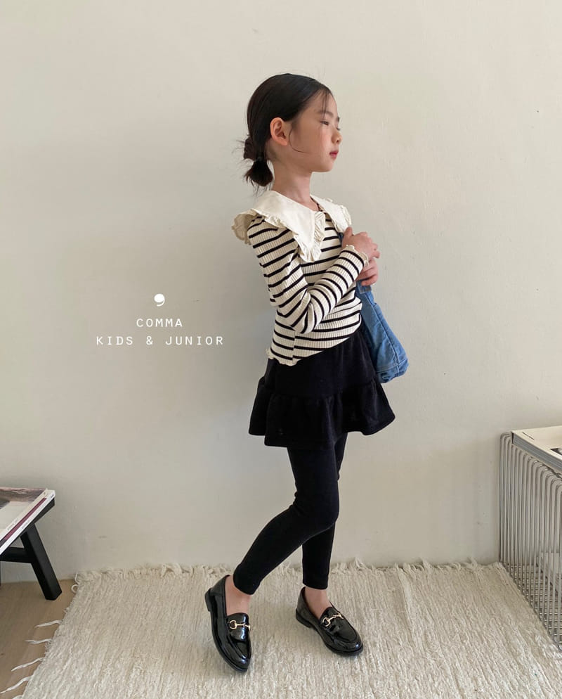 Comma - Korean Children Fashion - #designkidswear - Collar Puff Tee Stripes - 5