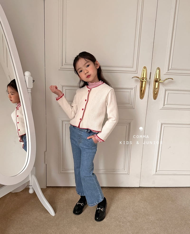 Comma - Korean Children Fashion - #discoveringself - Denim Bootscut Pants - 11