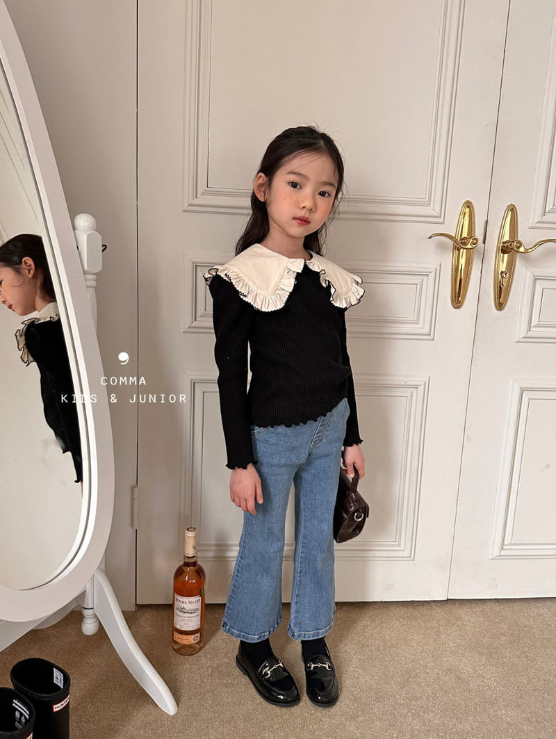 Comma - Korean Children Fashion - #discoveringself - Collar Puff Tee - 5