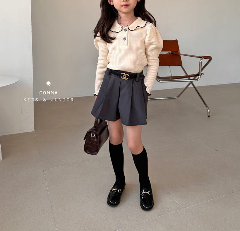 Comma - Korean Children Fashion - #fashionkids - Collar Button Tee