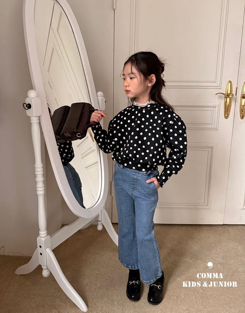 Comma - Korean Children Fashion - #fashionkids - Denim Bootscut Pants - 12