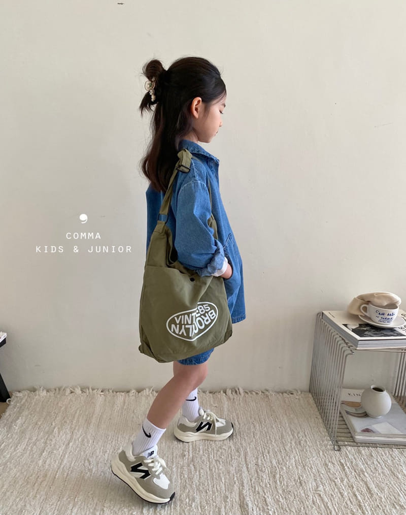 Comma - Korean Children Fashion - #discoveringself - Denim One-piece Blue - 4