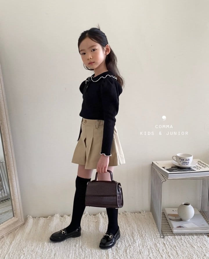 Comma - Korean Children Fashion - #fashionkids - Wrinkle Skirt Pants - 3