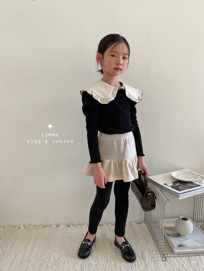Comma - Korean Children Fashion - #kidsshorts - Collar Puff Tee - 7