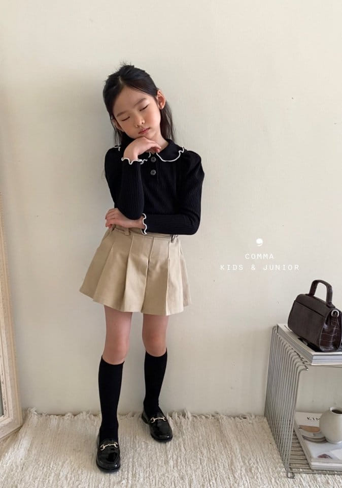 Comma - Korean Children Fashion - #fashionkids - Wrinkle Skirt Pants - 4