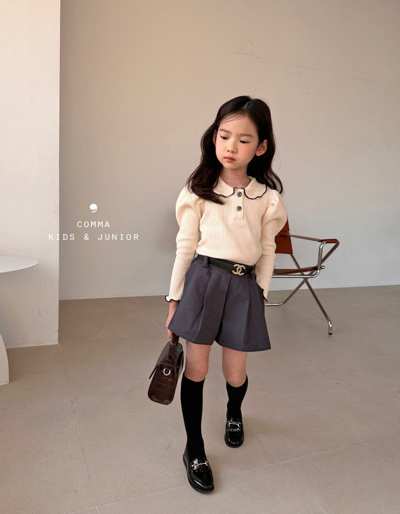 Comma - Korean Children Fashion - #kidsstore - Collar Button Tee - 3