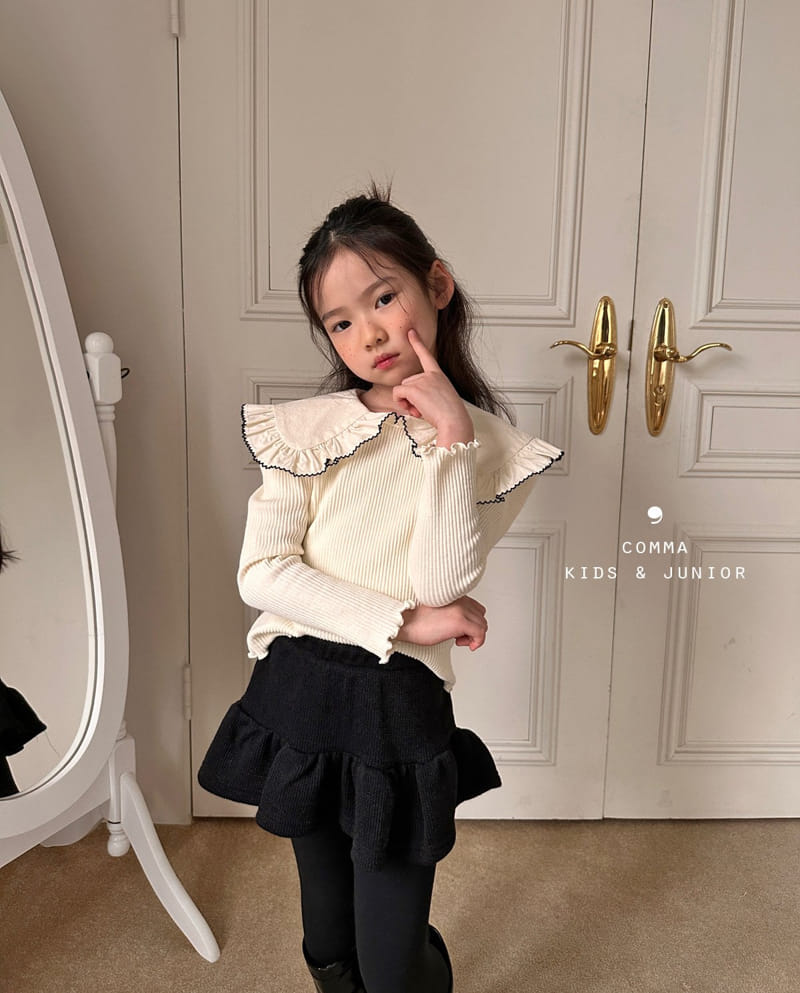 Comma - Korean Children Fashion - #kidsstore - Collar Puff Tee - 8
