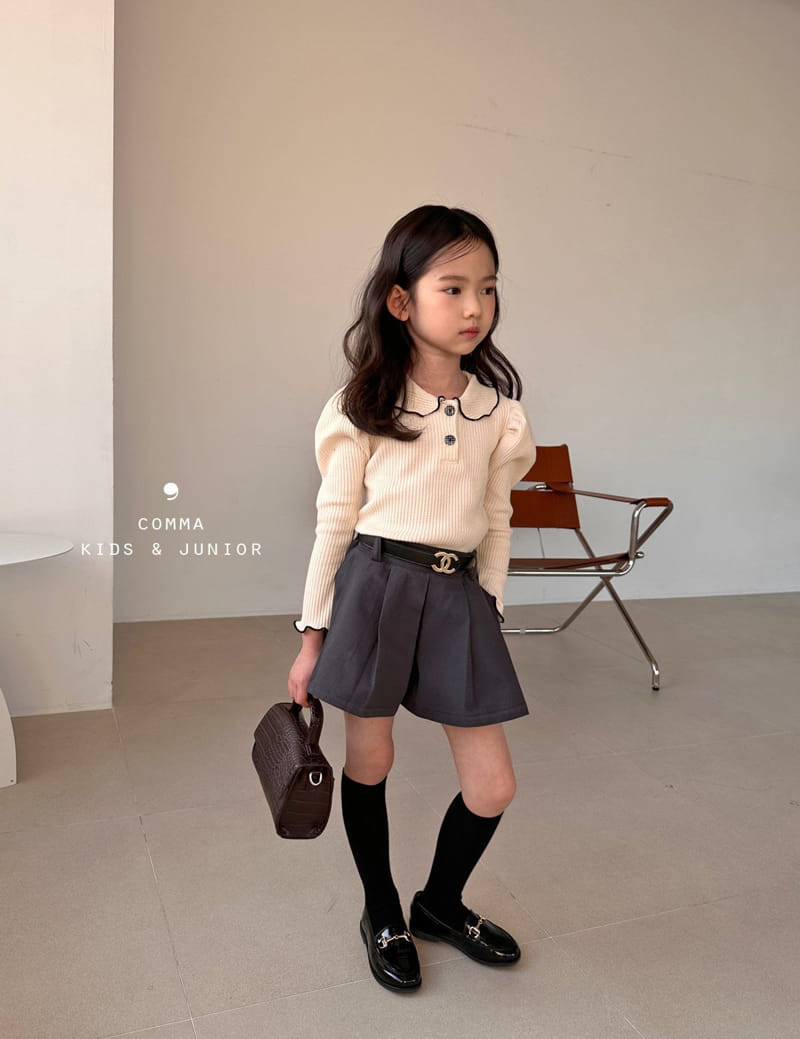 Comma - Korean Children Fashion - #kidsstore - Collar Button Tee - 4
