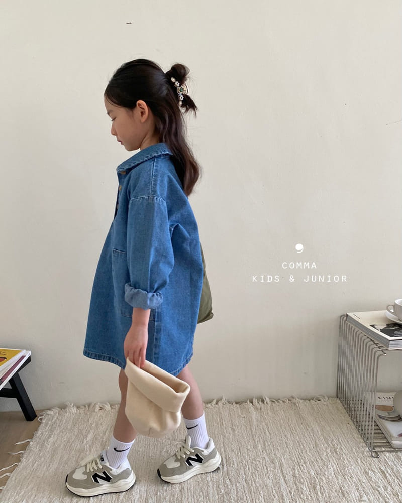 Comma - Korean Children Fashion - #kidzfashiontrend - Denim One-piece Blue - 7