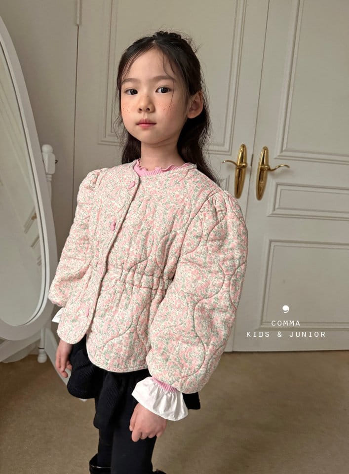 Comma - Korean Children Fashion - #kidzfashiontrend - Quilting Jacket Pink - 3
