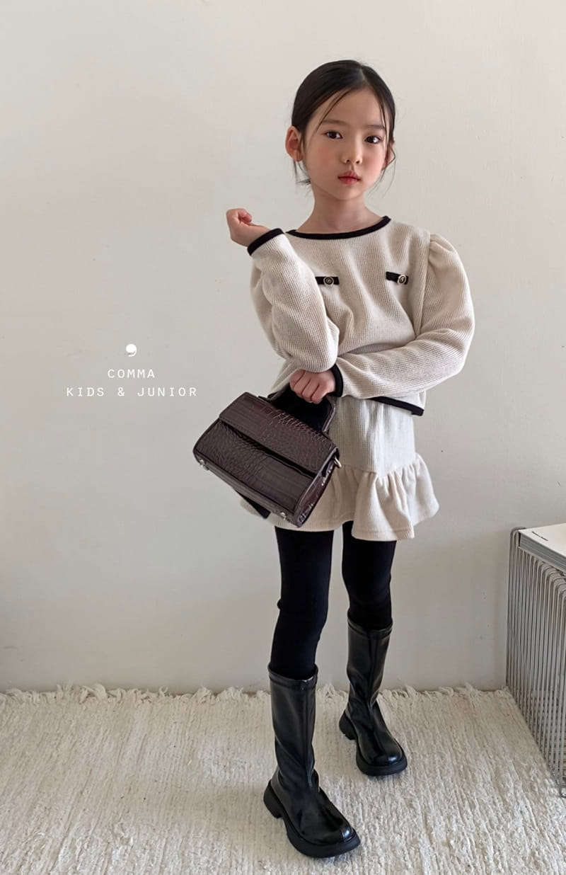 Comma - Korean Children Fashion - #kidzfashiontrend - Romantic Shirring Tee - 10