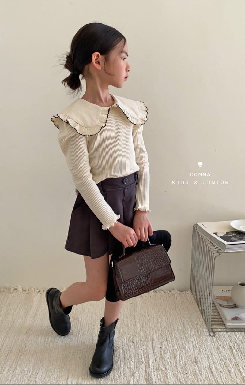 Comma - Korean Children Fashion - #littlefashionista - Collar Puff Tee - 11