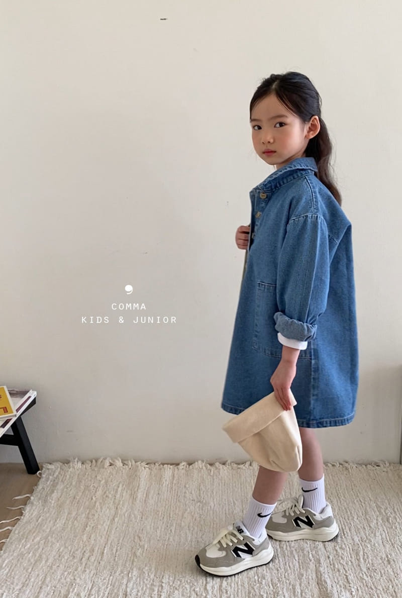 Comma - Korean Children Fashion - #magicofchildhood - Denim One-piece Blue - 10