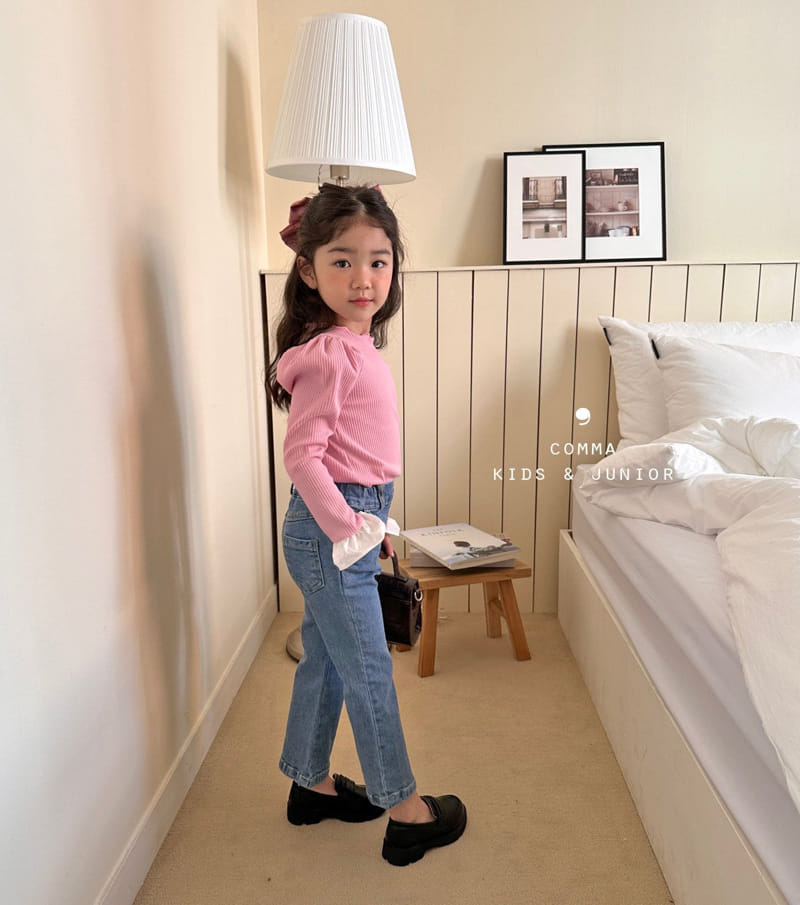 Comma - Korean Children Fashion - #minifashionista - Rib Sleeve Tee - 5