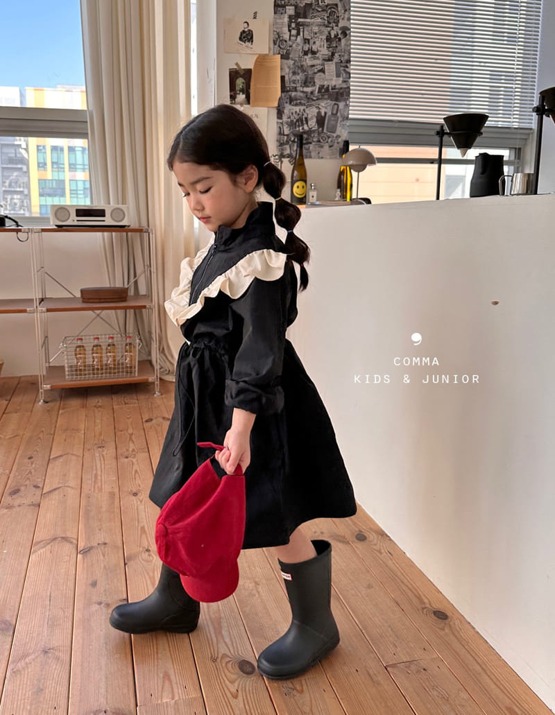Comma - Korean Children Fashion - #minifashionista - V Frill One-piece - 12