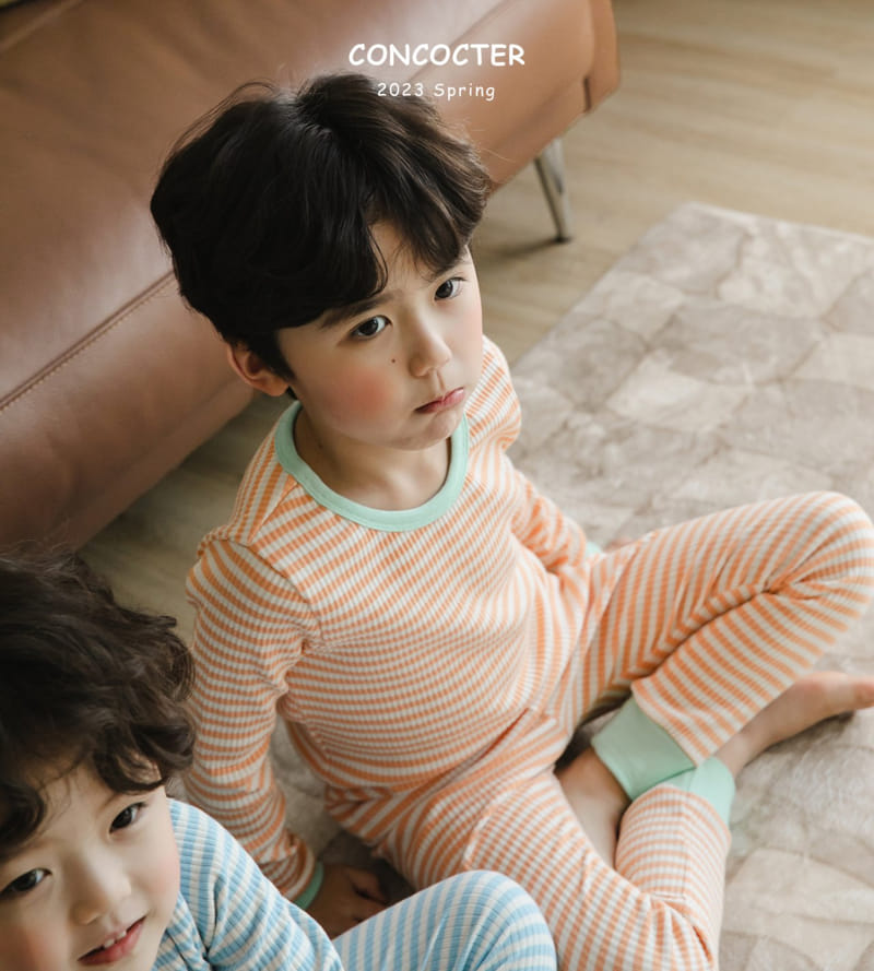 Concocter - Korean Children Fashion - #childofig - Smile Stripes Rib Easywear - 7
